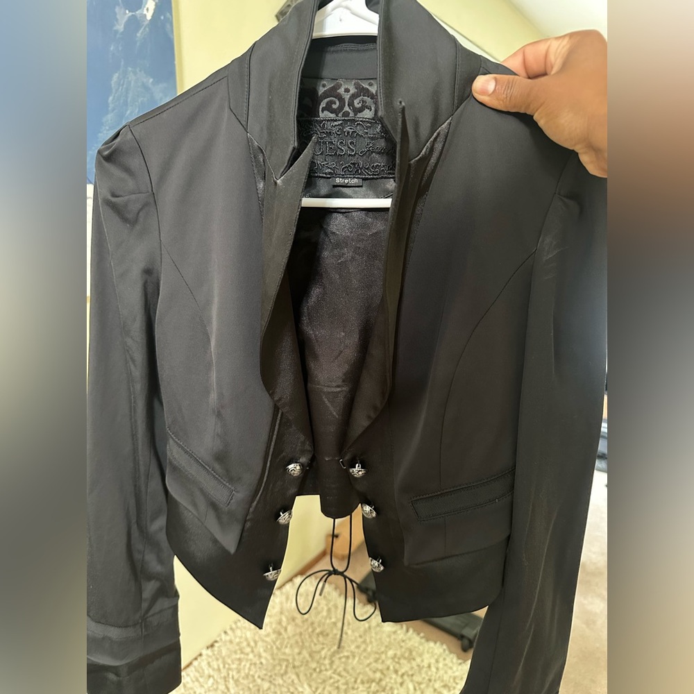 Guess Black Jacket with Elegant Detailing
